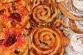 danish pastry Sticky Coiled shape