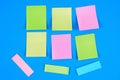 Sticky colored notes. Post note paper Royalty Free Stock Photo
