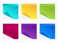 Sticky colored notes. Post note paper. set of paper banner stickers on transparent background style Royalty Free Stock Photo