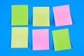 Sticky colored notes. Post note paper Royalty Free Stock Photo