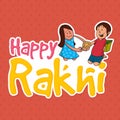Sticky design for Raksha Bandhan celebration. Royalty Free Stock Photo