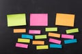 sticky note on the blank blackboard