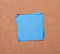 Sticky note on a bulletin board Royalty Free Stock Photo