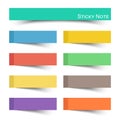 Sticky note with flat color . Vector Royalty Free Stock Photo