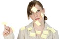 Sticky Note Girl Royalty Free Stock Photo