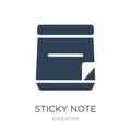 sticky note icon in trendy design style. sticky note icon isolated on white background. sticky note vector icon simple and modern Royalty Free Stock Photo