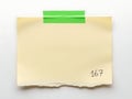 Sticky note with number 167 isolated on white background Royalty Free Stock Photo