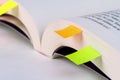 Sticky Note Paper on Book Royalty Free Stock Photo