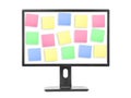 Sticky Note Papers on computer screen