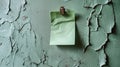 Sticky note of a pastel green wall with copy space Royalty Free Stock Photo