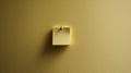 Sticky note of a pastel yellow wall with copy space Royalty Free Stock Photo