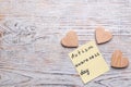 Sticky note with phrase Royalty Free Stock Photo