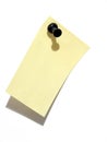 Sticky note and pin Royalty Free Stock Photo