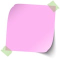 sticky note with pin needle Royalty Free Stock Photo