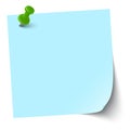 sticky note with pin needle