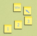 Sticky note plan step to win bussiness