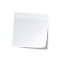 Sticky note with shadow isolated on transparent background. White paper. Message on notepaper.Reminder. Vector Royalty Free Stock Photo