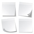 Sticky note with shadow isolated on transparent background. White paper. Message on notepaper.Reminder. Vector Royalty Free Stock Photo