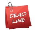 Sticky note with text: deadline Royalty Free Stock Photo