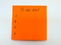 Sticky note with text to do list, checklist Royalty Free Stock Photo