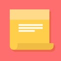 Sticky note vector icon in a flat style. Royalty Free Stock Photo