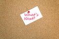 Sticky Note What's Next Concept Royalty Free Stock Photo