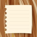 Sticky note on wood broad vector eps10 Royalty Free Stock Photo