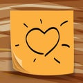 Sticky note on wood broad vector eps10 Royalty Free Stock Photo
