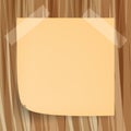 Sticky note on wood broad vector eps10 Royalty Free Stock Photo