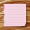 Sticky note on wood broad vector eps10 Royalty Free Stock Photo