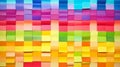 Sticky notes arranged in vibrant colors of the rainbow Royalty Free Stock Photo