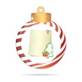 sticky notes in a christmas bauble. Vector illustration decorative design Royalty Free Stock Photo