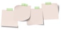 sticky notes with colored adhesive tape Royalty Free Stock Photo