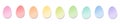 Sticky Notes Easter Eggs Rainbow Colored Line Royalty Free Stock Photo