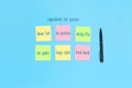 Sticky notes with handwritten motivational inscriptions