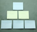 Sticky Notes Organization Chart Template Royalty Free Stock Photo