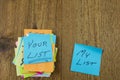 Sticky notes spouse message reminder to do list