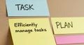 Sticky Notes: Task, Plan, and Efficient Management Royalty Free Stock Photo