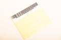 Sticky paper and barcode Royalty Free Stock Photo