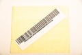 Sticky paper and barcode Royalty Free Stock Photo