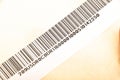 Sticky paper and barcode Royalty Free Stock Photo