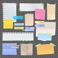 Sticky paper notes or set of isolated stickers Royalty Free Stock Photo