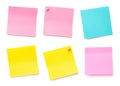 Sticky Post Note Paper Isolated on White Background Royalty Free Stock Photo