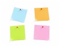 Sticky Notes on White Background.3d rendering. Royalty Free Stock Photo