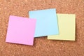 Sticky Posts on Cork Board Royalty Free Stock Photo