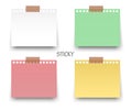 Sticky reminder notes realistic colored paper sheets office Royalty Free Stock Photo