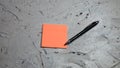 Sticky reminder reminder with black handle on light background - set of notepad stacks with different color options, office commun