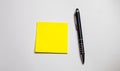 Sticky reminder reminder with black handle on light background - set of notepad stacks with different color options, office commun