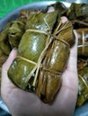 Sticky rice with banana leaves Royalty Free Stock Photo