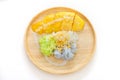 Sticky Rice with Mango, and coconut milk, Thai dessert Royalty Free Stock Photo